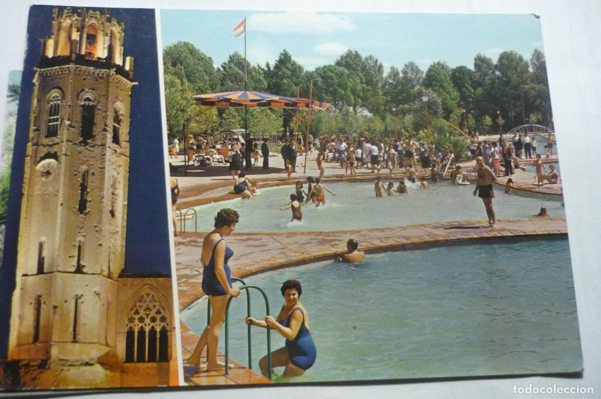 Postales: postal lerida seo,. piscinas escrita cm