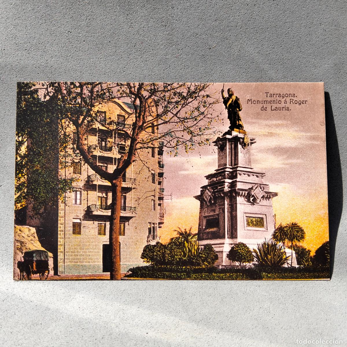 Postales: Edici&oacute;n Anguela Hermanos, Tarragona. Monumento a Roger de Lauria