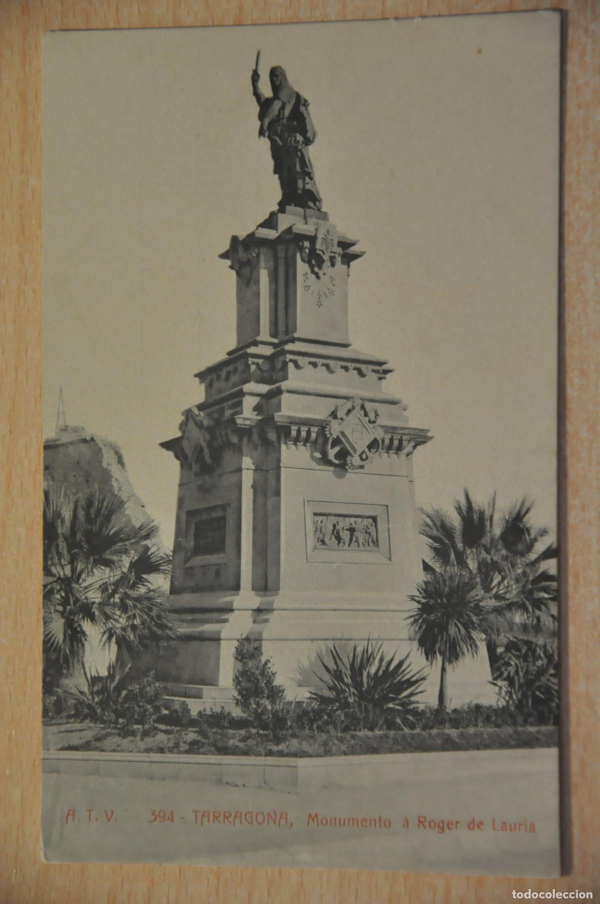 Postcards: postal tarragona monumento a roger de lauria atv 394