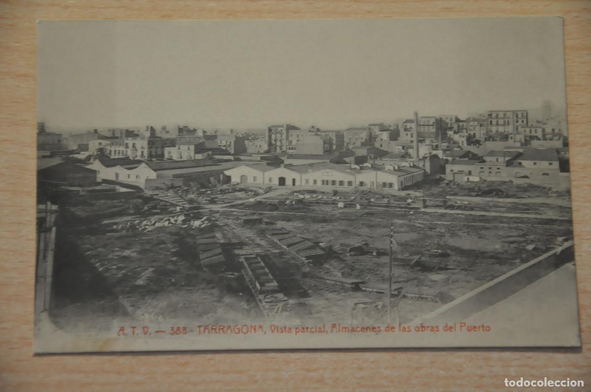 Postales: postal tarragona vista parcial almacenes de las obras del puerto atv 388