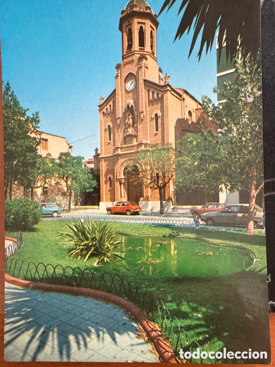 Postales: Vilanova y la geltru. Plaza iglesia de Mar