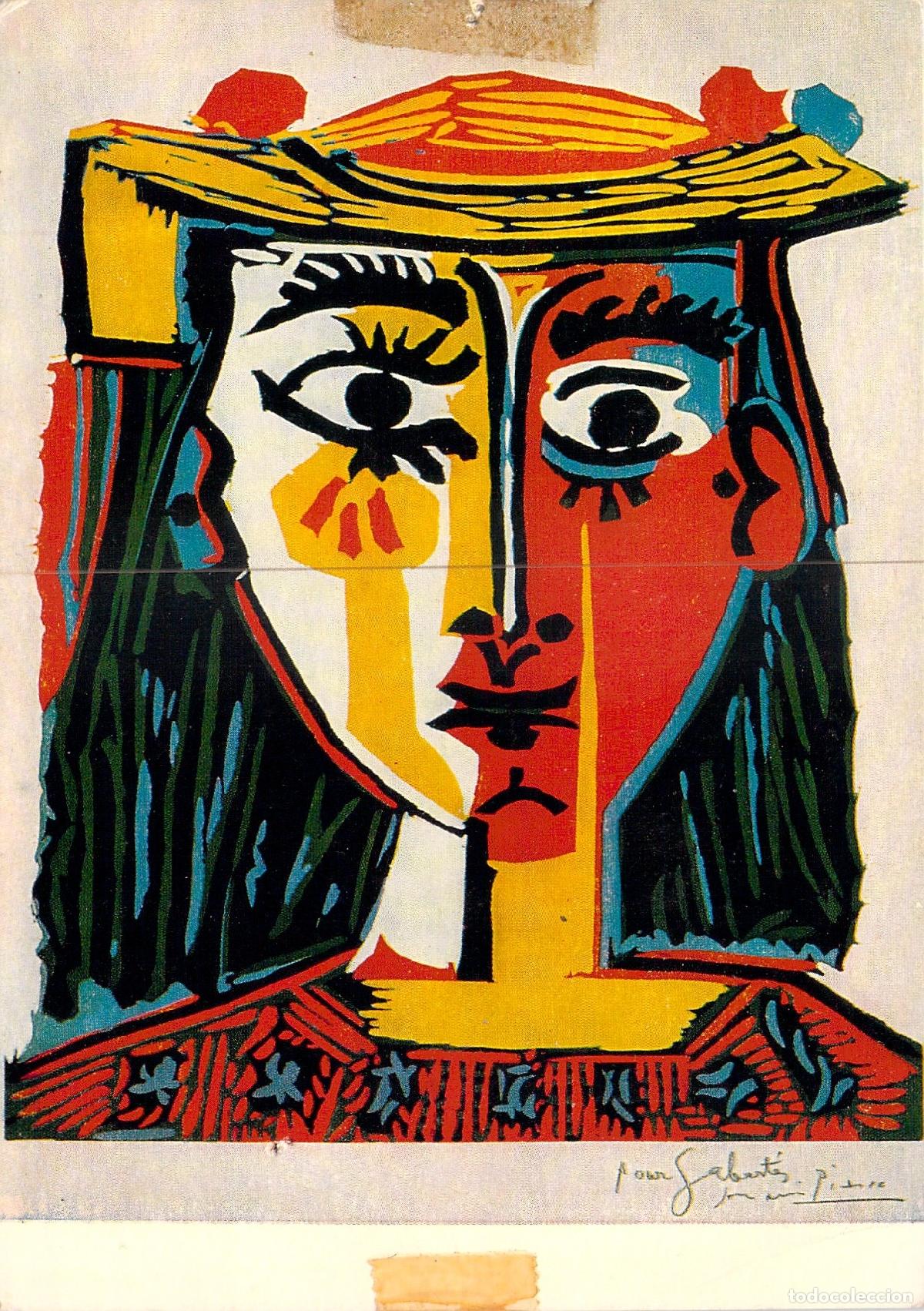 Postales: Tarjeta Postal Pablo Picasso Buste de femme au chapeau Museo Barcelona