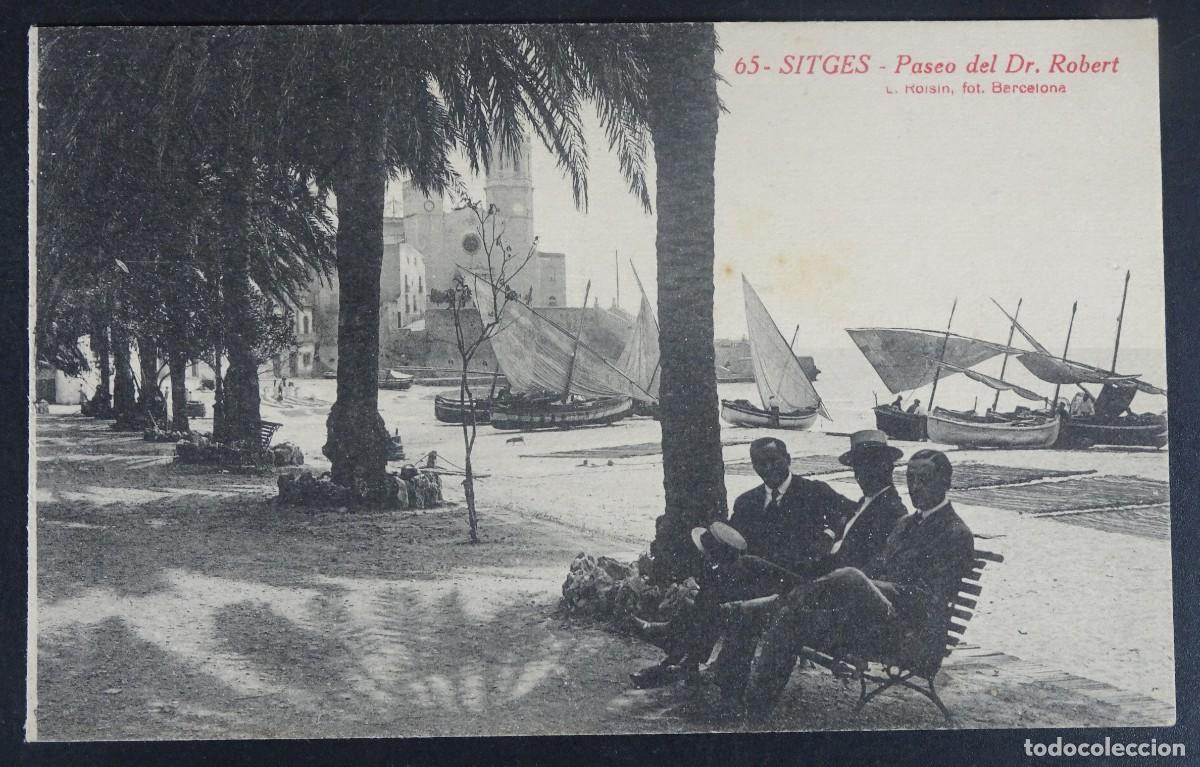 Postales: ANTIGUA POSTAL CPA, SITGES, PASEO DEL DOCTOR ROBERT, VER FOTOS