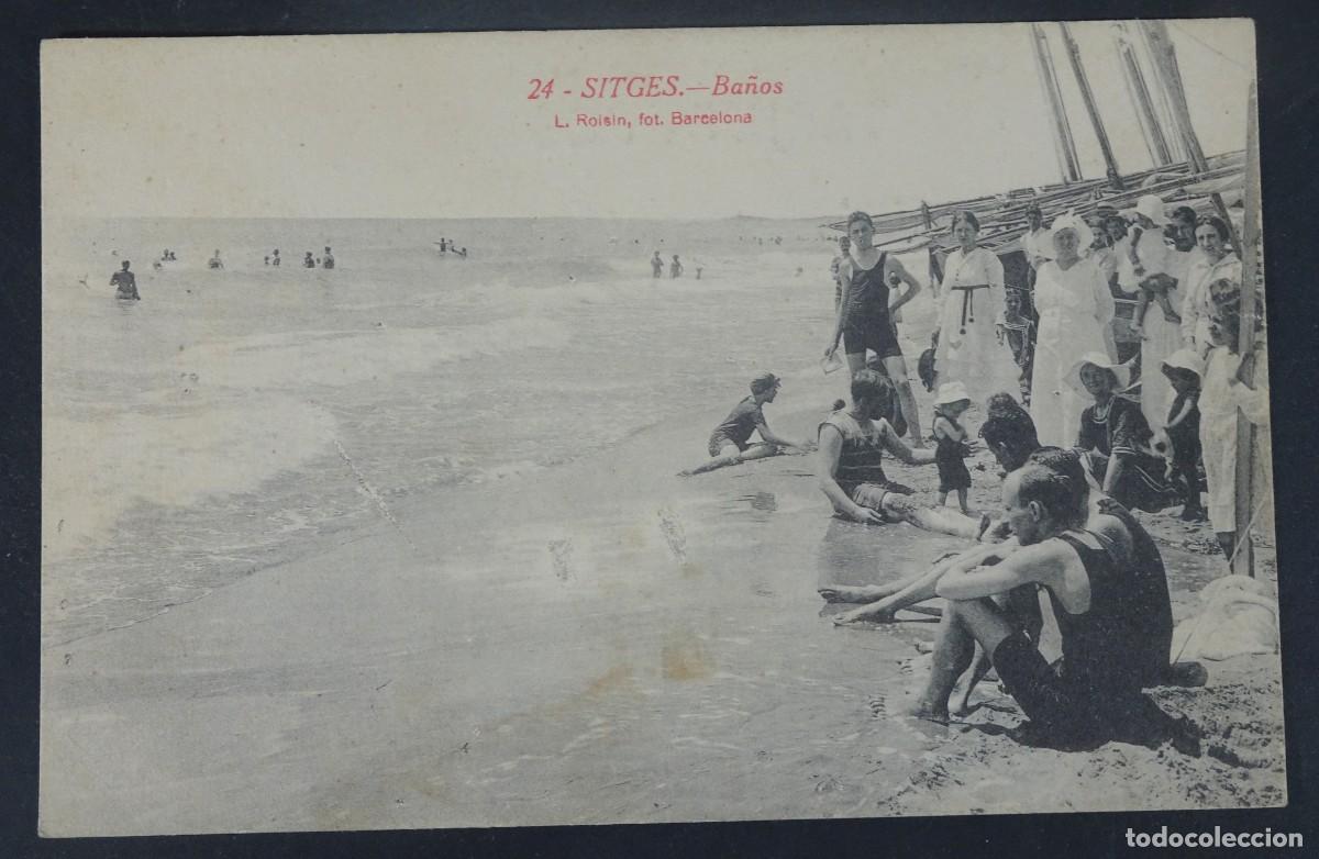 Postales: ANTIGUA POSTAL CPA, SITGES, BA&Ntilde;OS, L.ROISIN, VER FOTOS