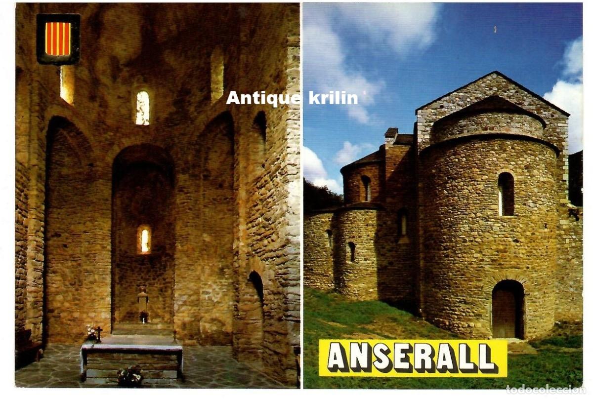 Postkarten: LLEIDA / ANSERALL N&ordm; 1 ESGLESIA ROMANICA / ESCUDO DE ORO / SIN FRANQUEAR