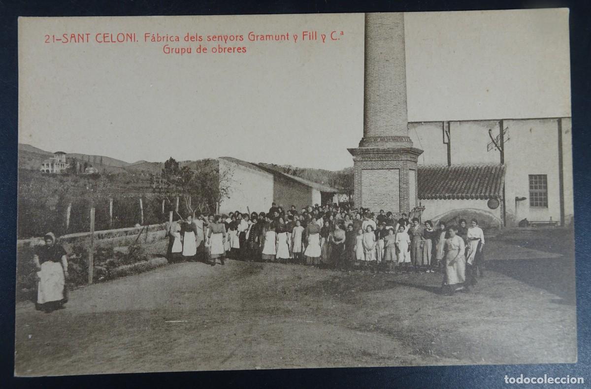 Postales: ANTIGUA POSTAL CPA, SANT ,CELONI F&Aacute;BRICA DELS SENYORS GRAMUNT Y FILL, THOMAS, VER FOTOS