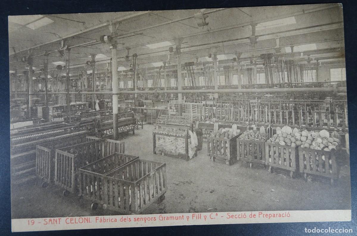 Postales: ANTIGUA POSTAL CPA, SANT ,CELONI F&Aacute;BRICA DELS SENYORS GRAMUNT Y FILL, THOMAS, VER FOTOS