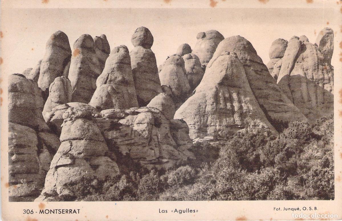 Postales: Postal Las Agulles de Montserrat, Barcelona - Fotograf&iacute;a Junqu&eacute;