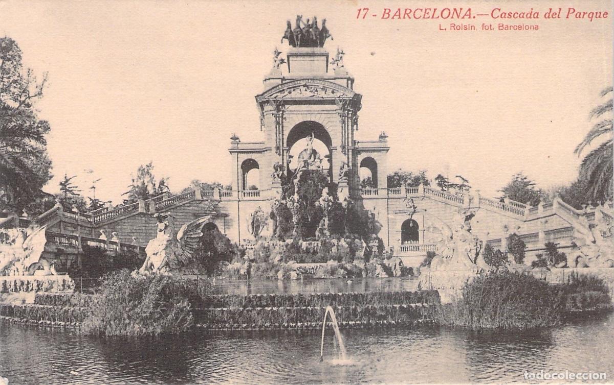 Postales: Postal de la Cascada del Parque de la Ciudadela en Barcelona