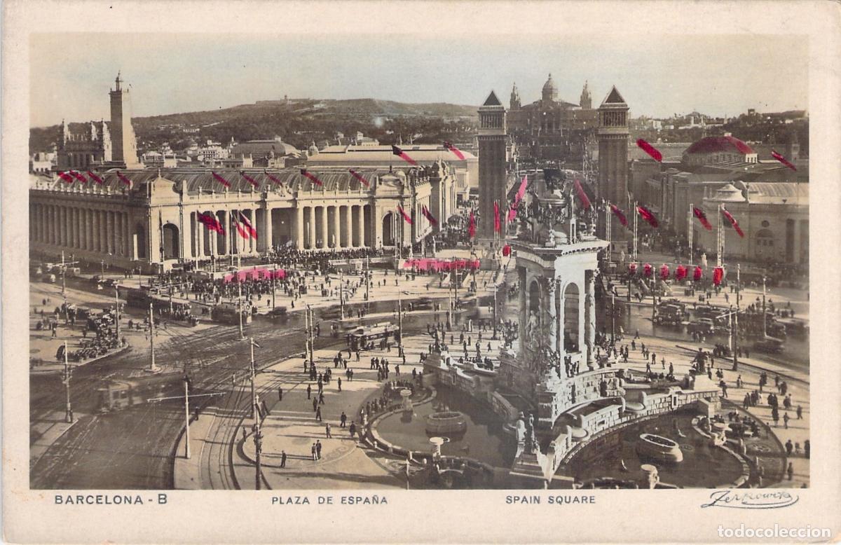 Postales: Postal de Plaza de Espa&ntilde;a en Barcelona - Ediciones Zerkowitz