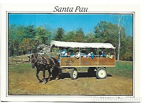 Postales: &rdquo; SERVEI DE CARRUATGES &rdquo;.- ZONA VOLCANICA DE LA GARROTXA, PARC NATURAL.- SANTA PAU / GIRONA
