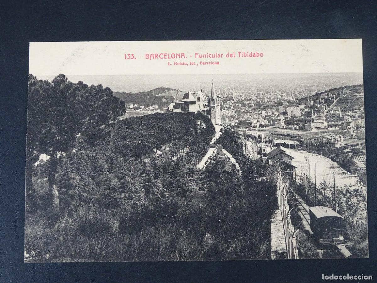Postales: ANTIGUA POSTAL CPA, FUNICULAR DEL TIBIDABO , BARCELONA, L.ROISIN, VER FOTOS