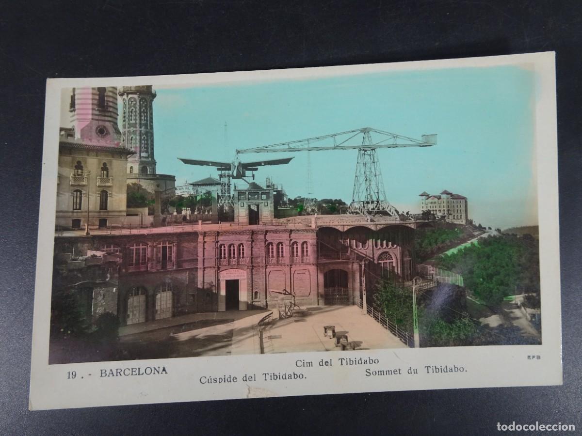 Postales: ANTIGUA POSTAL COLOREADA CPA, C&Uacute;SPIDE DEL TIBIDABO, BARCELONA, VER FOTOS