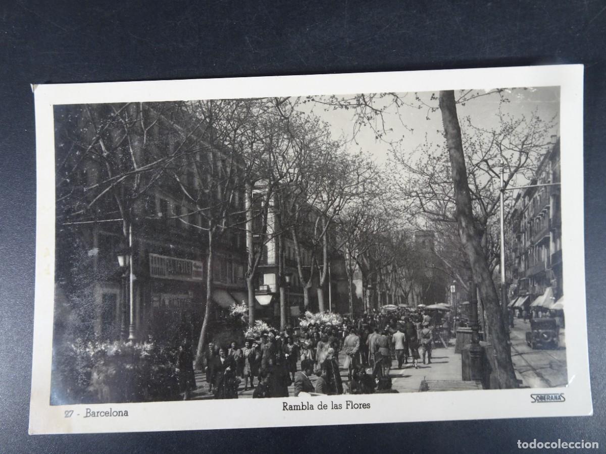 Postales: ANTIGUA POSTAL FOTOGR&Aacute;FICA CPA, RAMBLA DE LAS FLORES, BARCELONA, VER FOTOS
