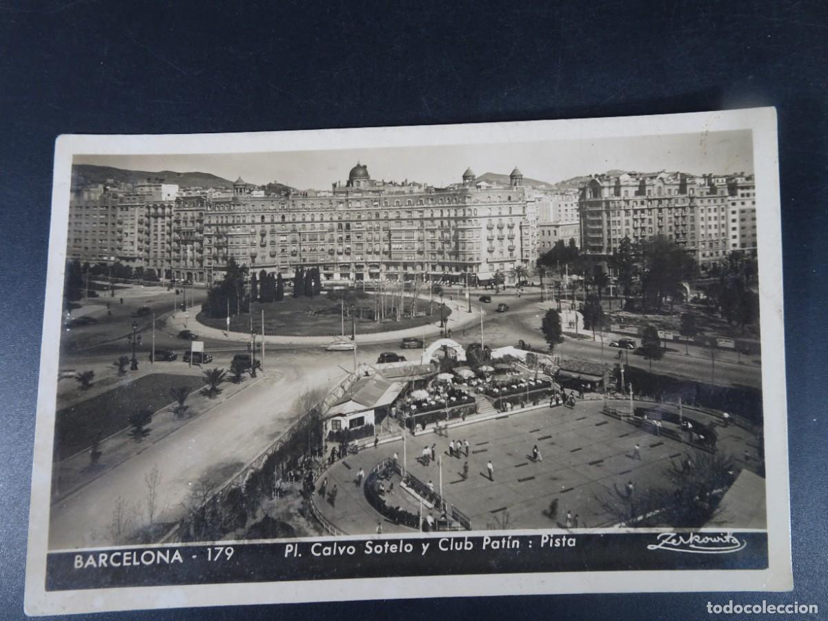 Postales: ANTIGUA POSTAL FOTOGR&Aacute;FICA CPA, PLAZA CALVO SOTELO, BARCELONA, VER FOTOS