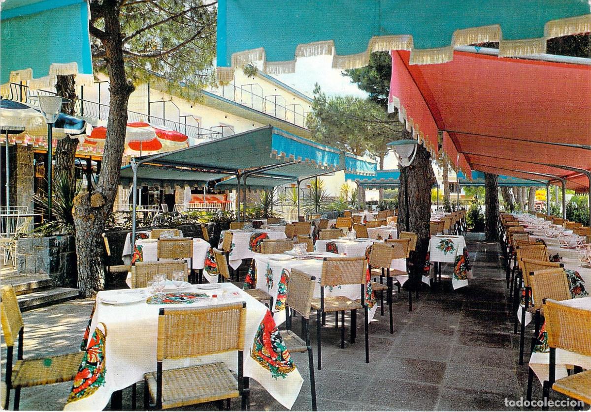 Postales: Postal Terraza del Restaurante Rancho Hotel, Castelldefels, Barcelona