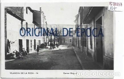 Postales: (PS-80137)POSTAL FOTOGRAFICA DE VILANOVA DE LA ROCA-CARRER MOGENT.14