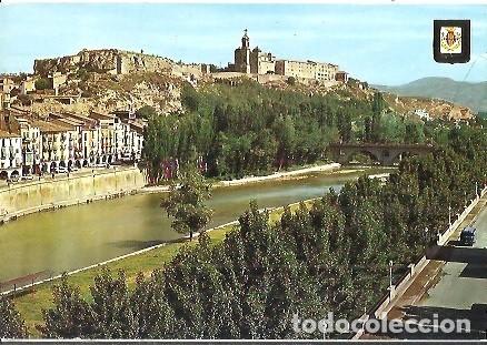 Postales: POSTAL A COLOR N&ordm; 8 BALAGUER LERIDA RIO SEGRE CALLE DEL PUENTE AL FONDO EL SANTO CRISTO CEDOSA
