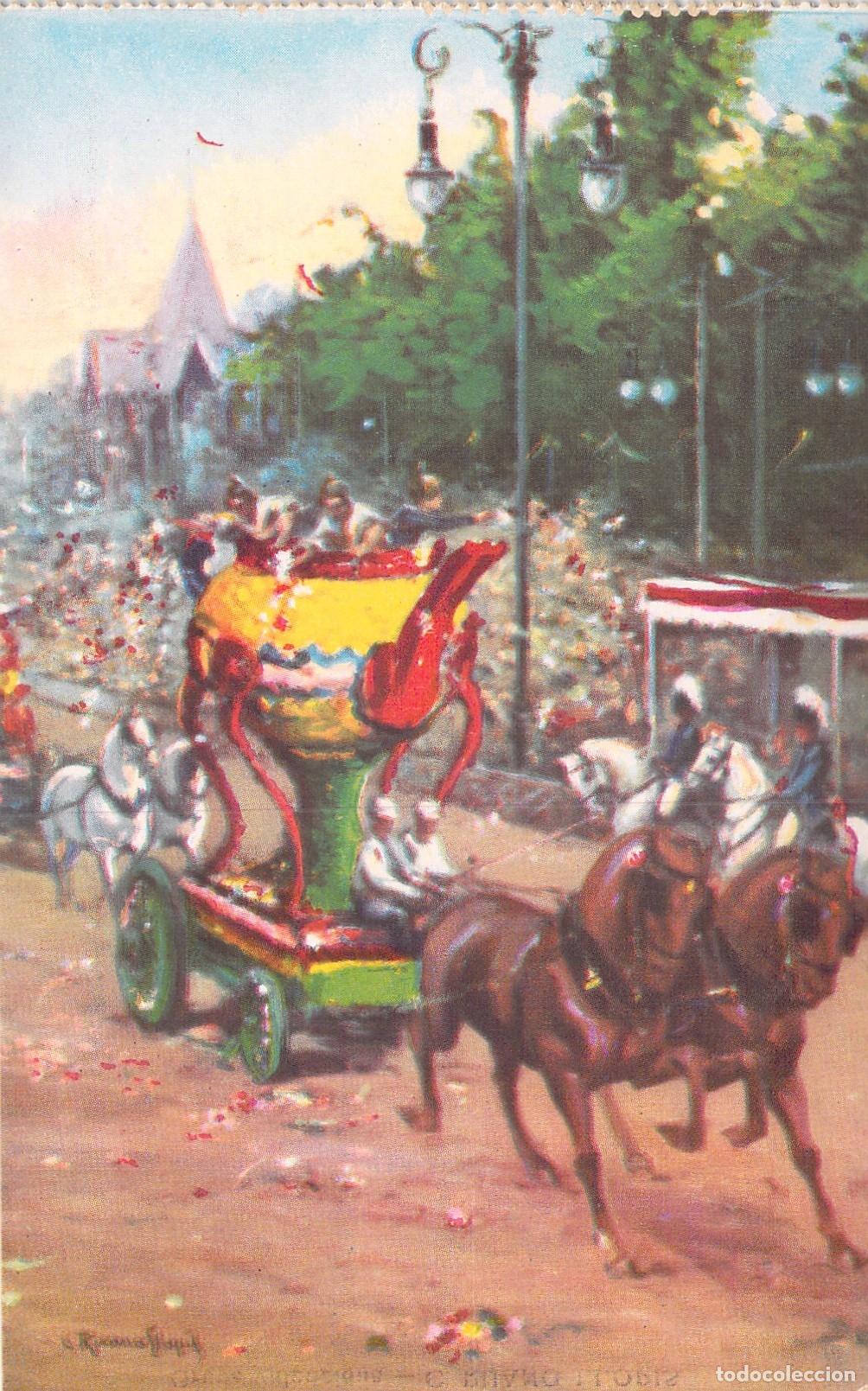 Postales: Postal Batalla de Flores Barcelona de Carlos Ruano Llopis