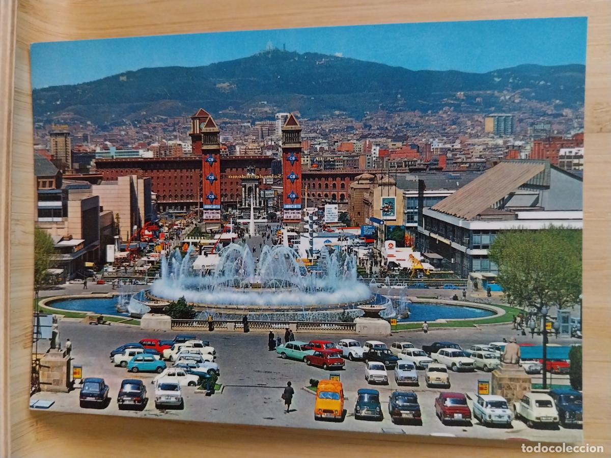 Postales: MONTJUIC PALACIO BARCELONA ED KOLORHAM B 0150 SC ORIGINAL ANIMADA COCHES CL&Aacute;SICOS