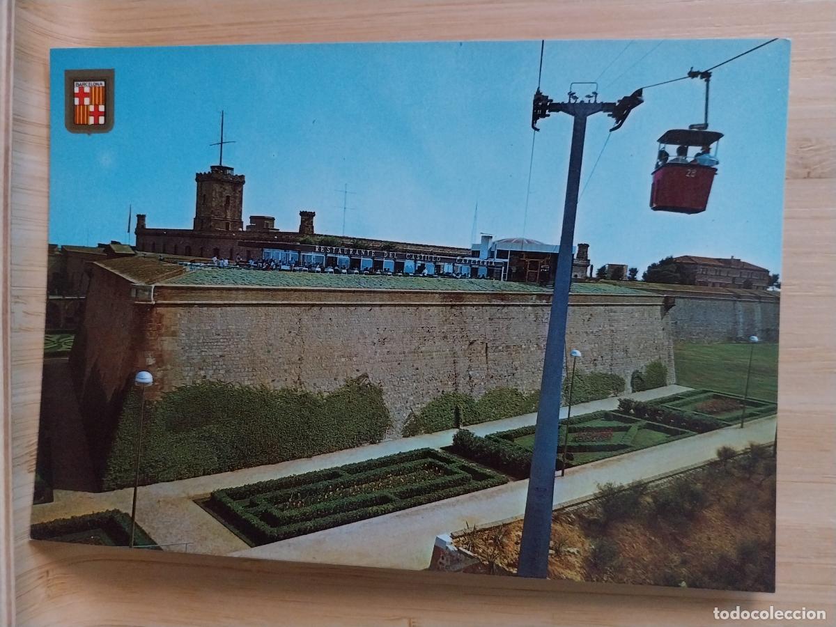 Postales: MONTJUIC PALACIO BARCELONA ED FISA 195 SC ORIGINAL ANIMADA TELEFERICO