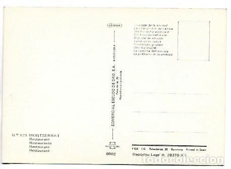 Postales: RESTAURANT.- MONTSERRAT - BARCELONA - Foto 2