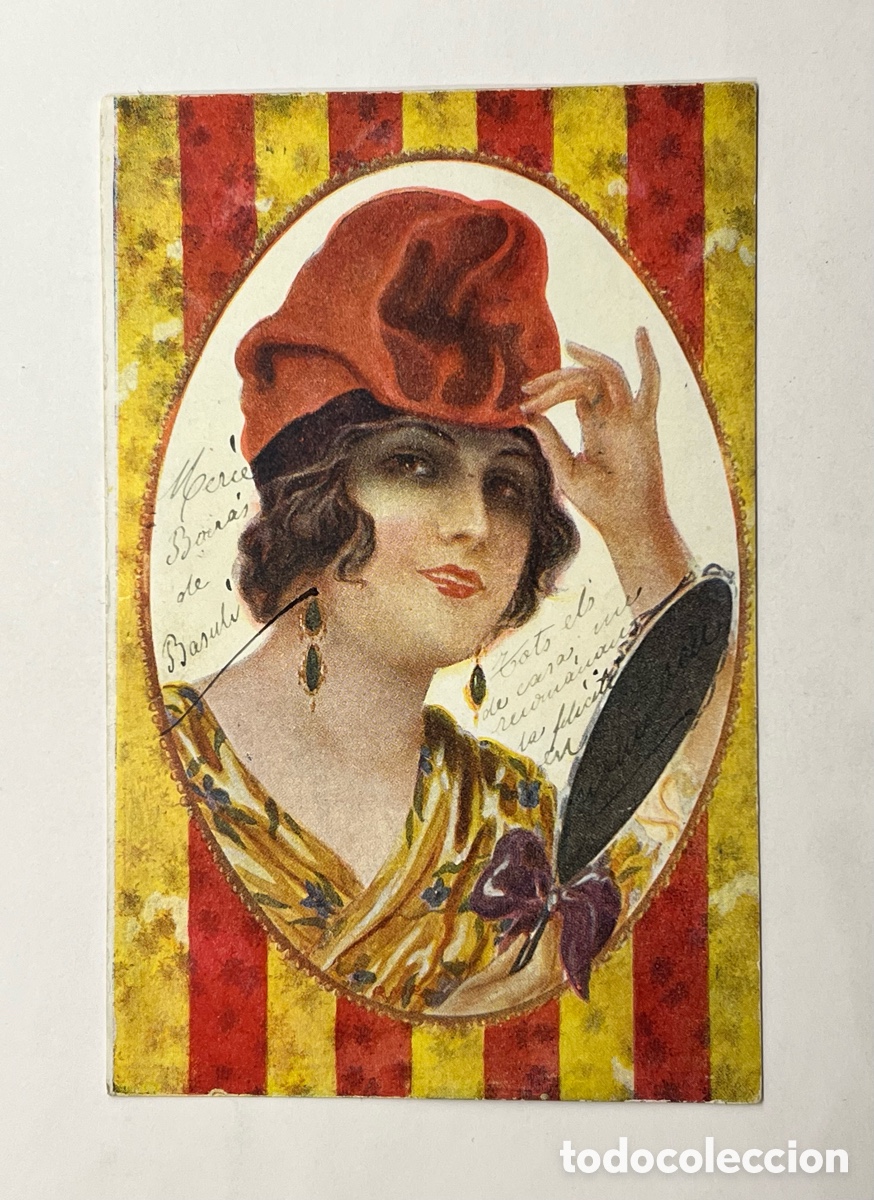 Postales: R. Mir - Tipo Catal&agrave; - N&ordm; 125 - Ediciones Goya (Andreu Mir) circulada. Barcelona-Hostalfranchs