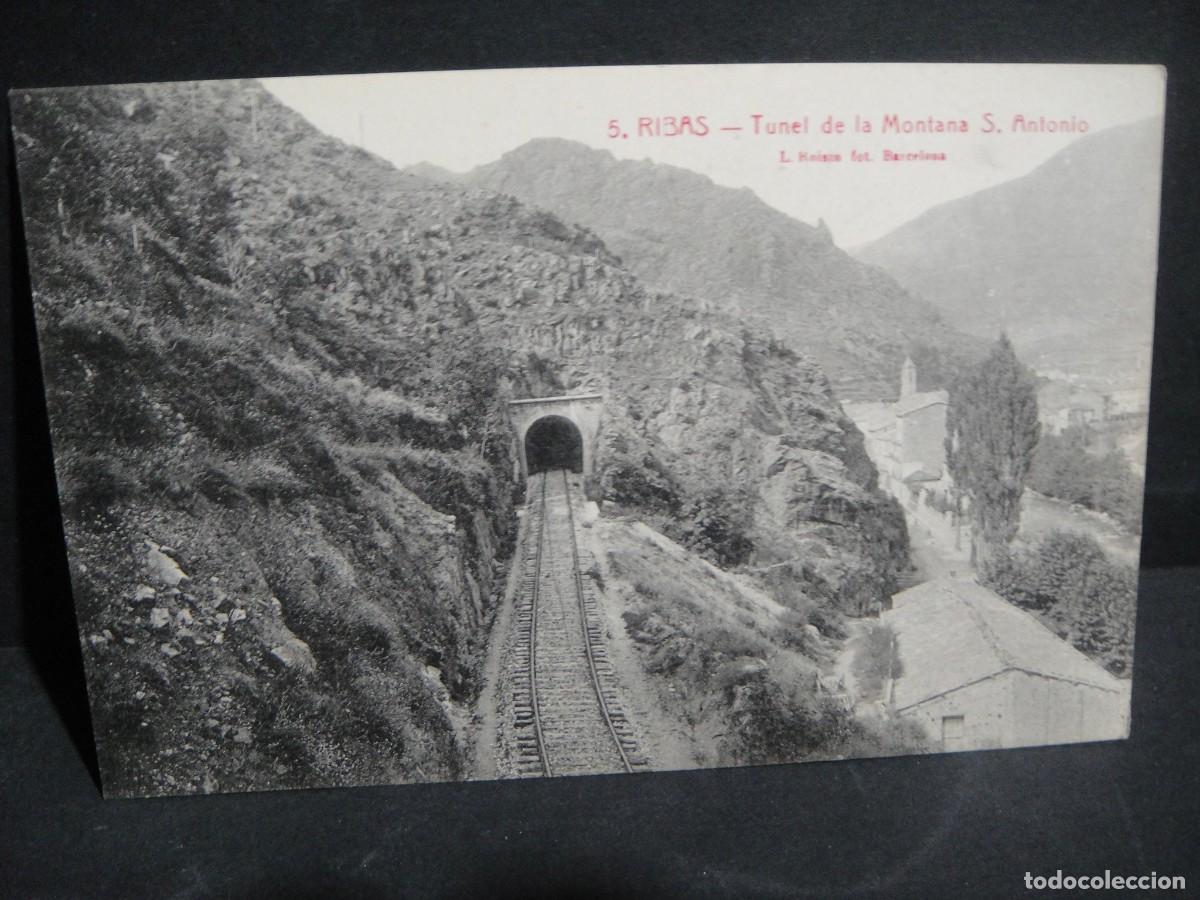 Postales: ribas , tunel de la monta&ntilde;a - edita vda e hijo de jose fossa , l. roisin - sin circular ,