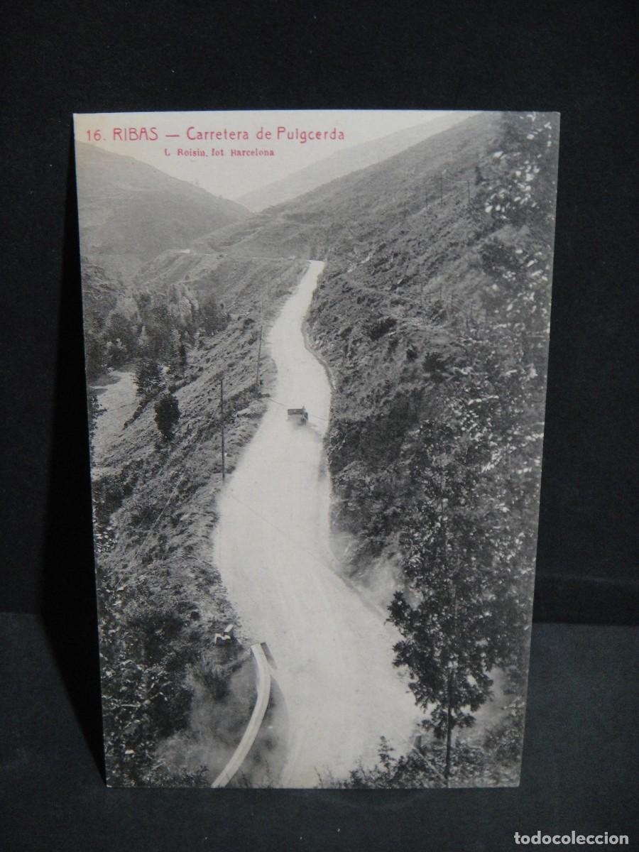 Postales: ribas , carretera de puigcerda - edita vda e hijo de jose fossa , l. roisin - sin circular ,
