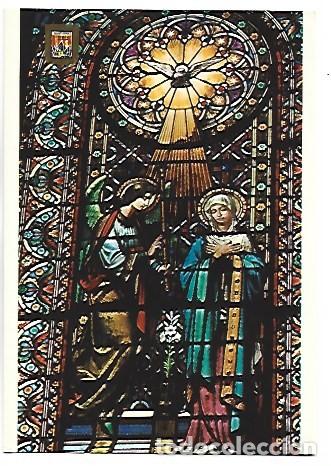 Postales: VIDRIERA DE LA BASILICA / GLASS WINDOW OF THE BASILICA.- MONTSERRAT - BARCELONA