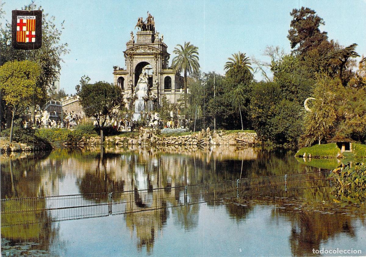 Postales: Postal Cascada Monumental del Parque de la Ciudadela en Barcelona