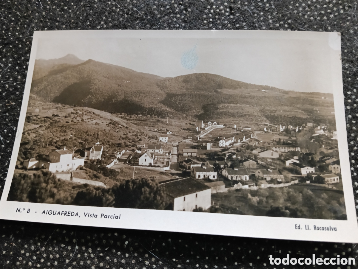Postales: Aiguafreda. Vall&eacute;s Oriental. Barcelona. N&ordf; 8 Vista parcial. Ed. Rocasalva. Circulada 1951