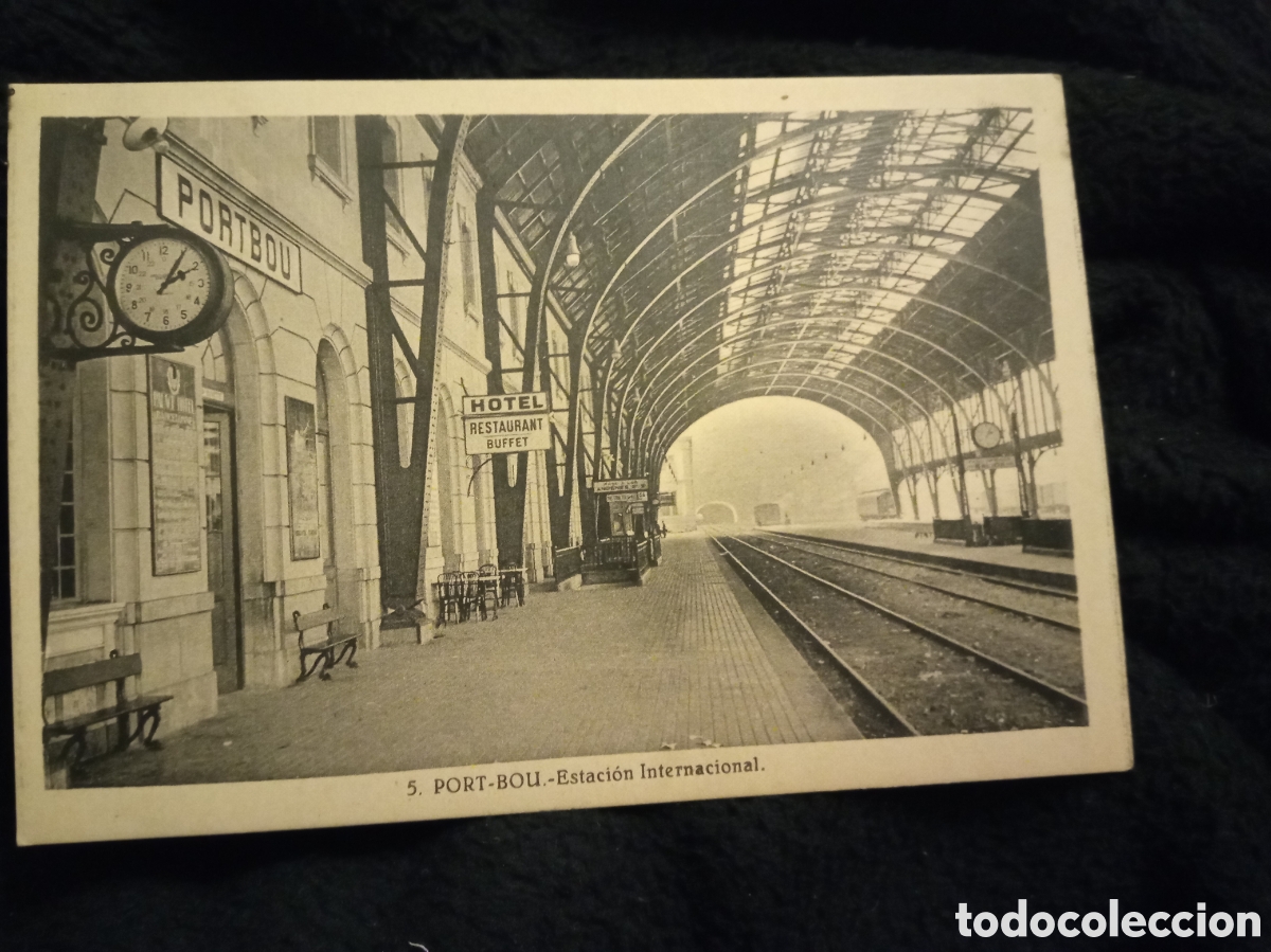 Postales: Antigua postal fotogr&aacute;fica, Port - Bou, Estaci&oacute;n Internacional