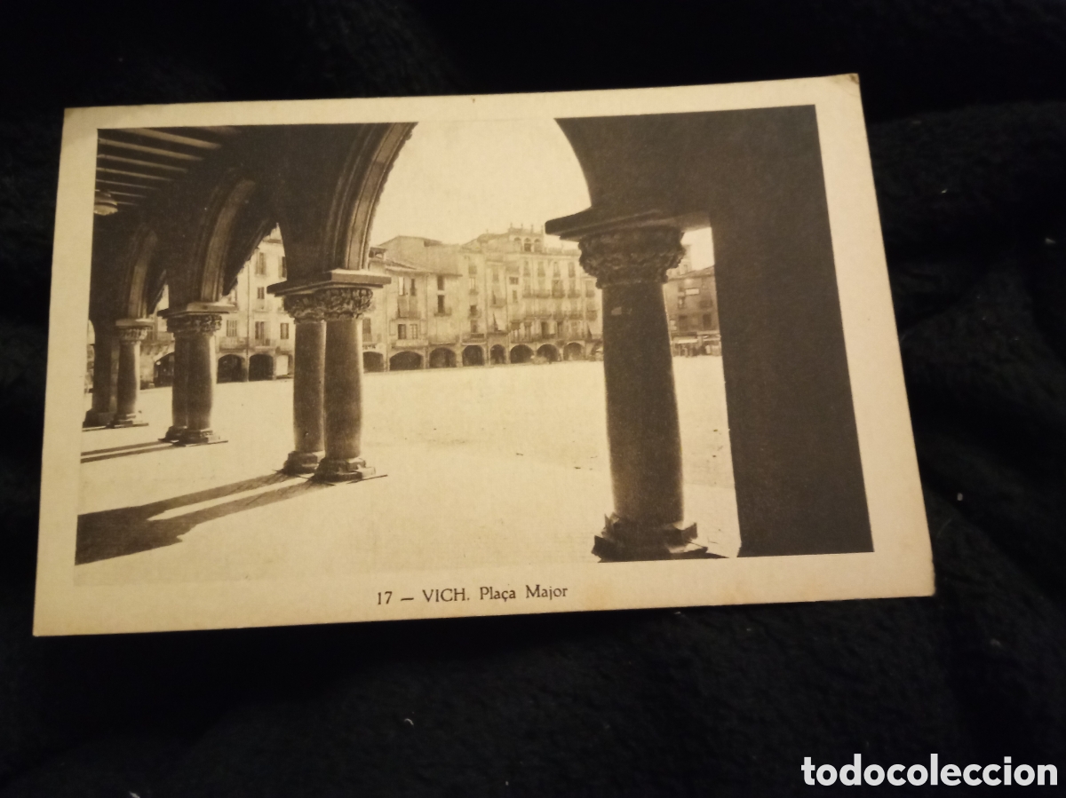 Postales: Antigua postal fotogr&aacute;fica, Vich, Placa Major