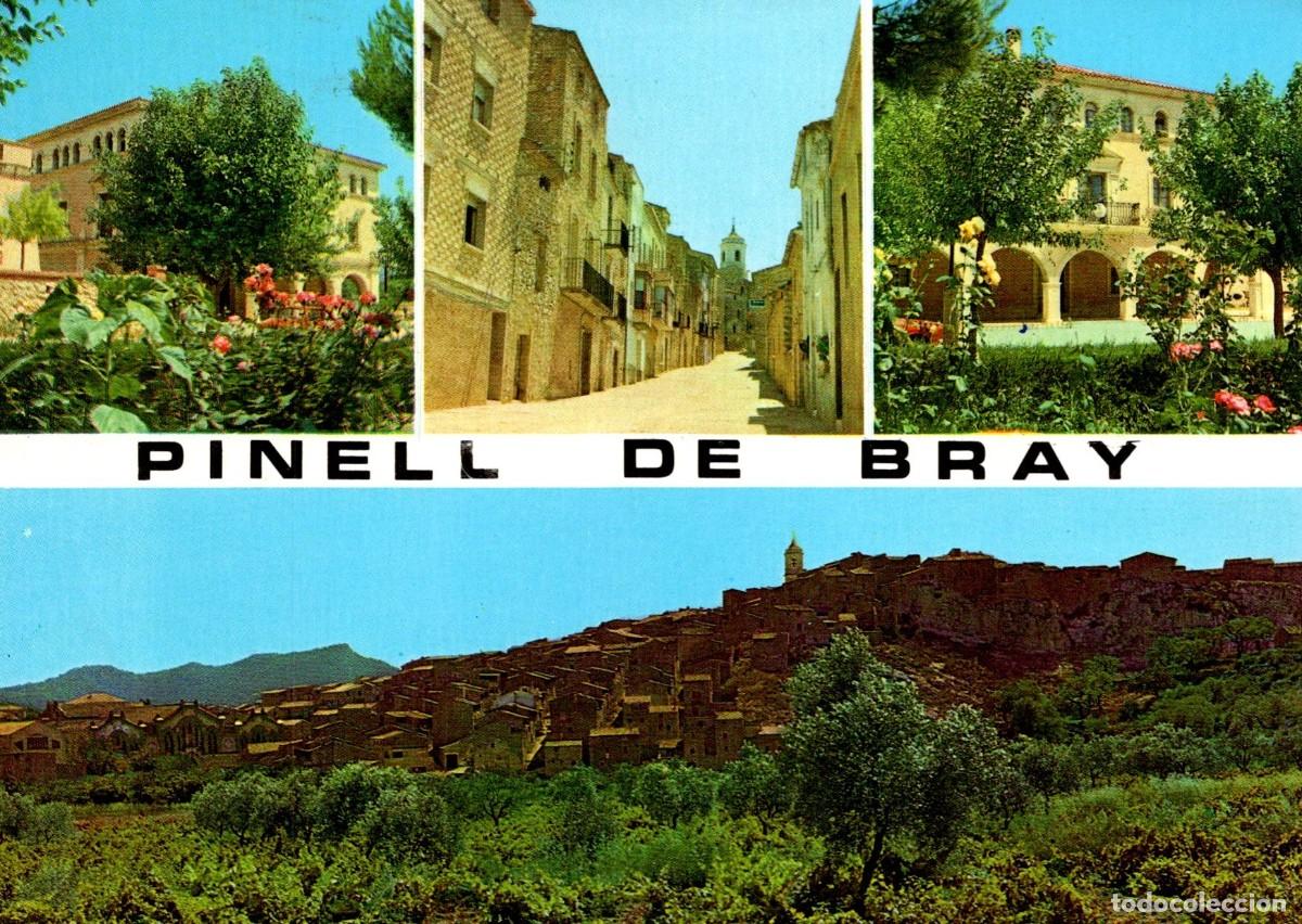 Postales: Pinell de Bray (Tarragona) - Conjunto. Ayuntamiento y Grupo Escolar - Guari 4 - 149x104mm