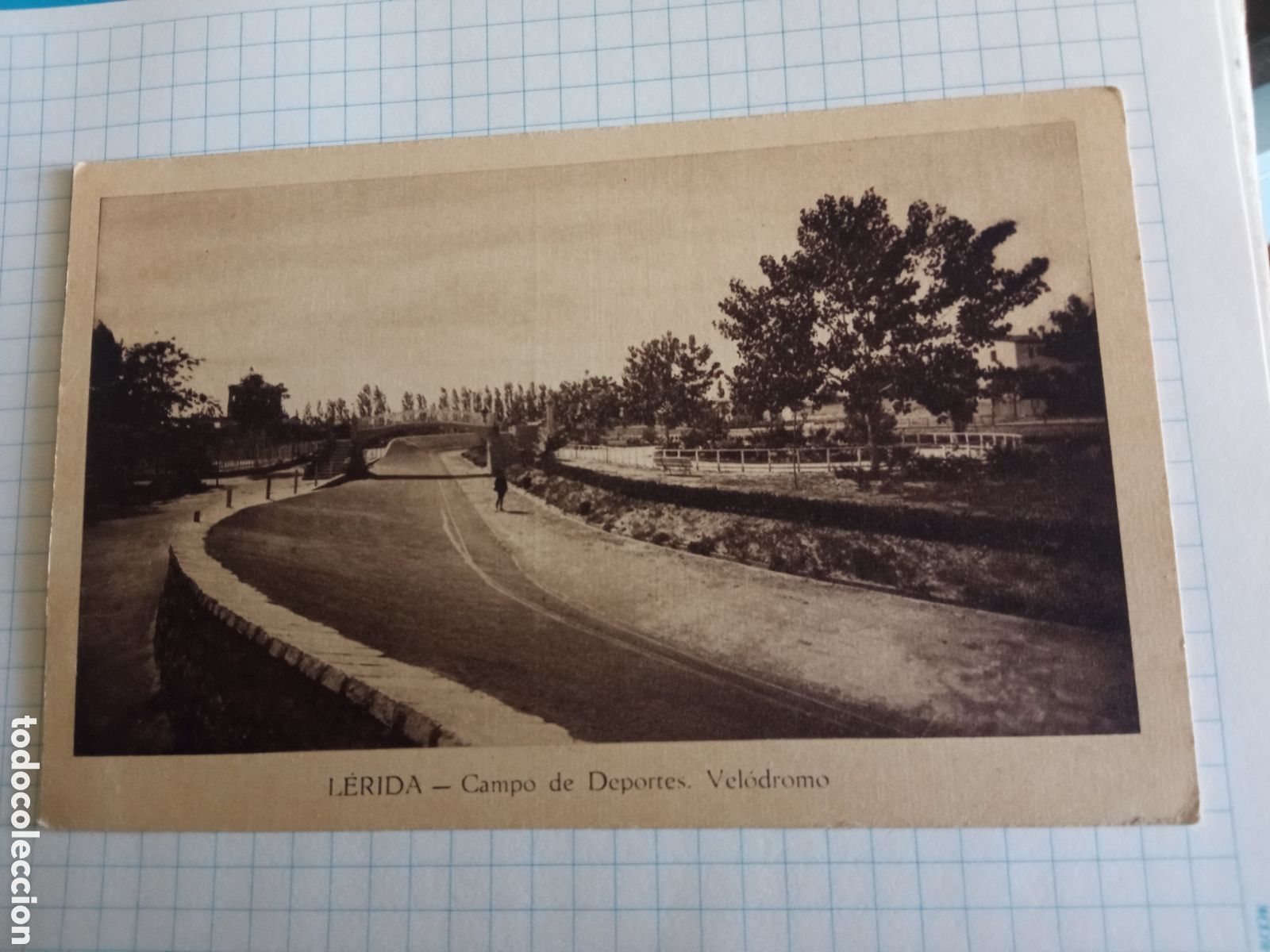 Postales: Antigua postal fotogr&aacute;fica, L&eacute;rida, Campo de Deportes, Velodromo, escrita en 1927