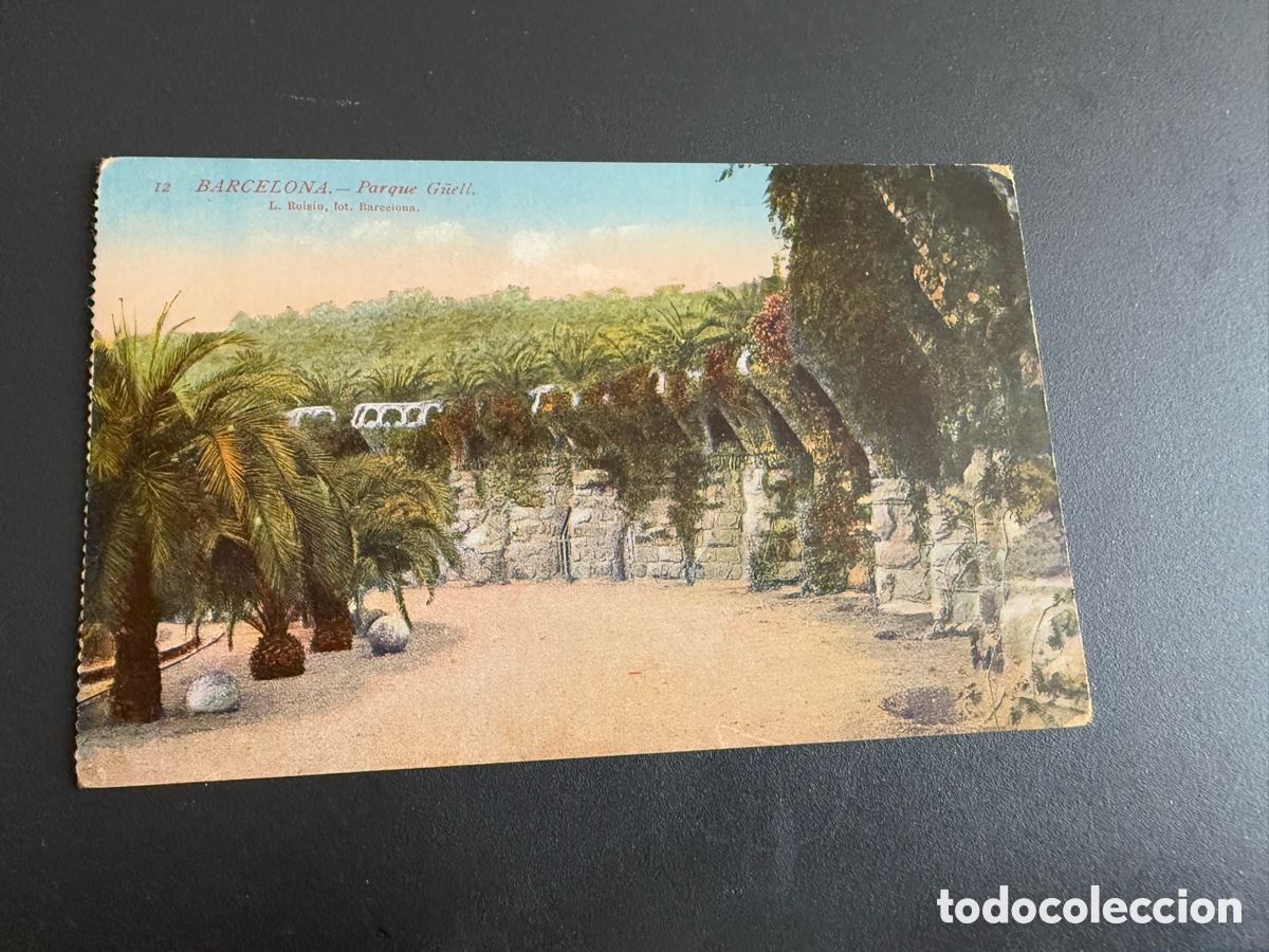 Postales: Postal. BARCELONA. PARQUE GUELL. 12- Roisin. Fechada 1923