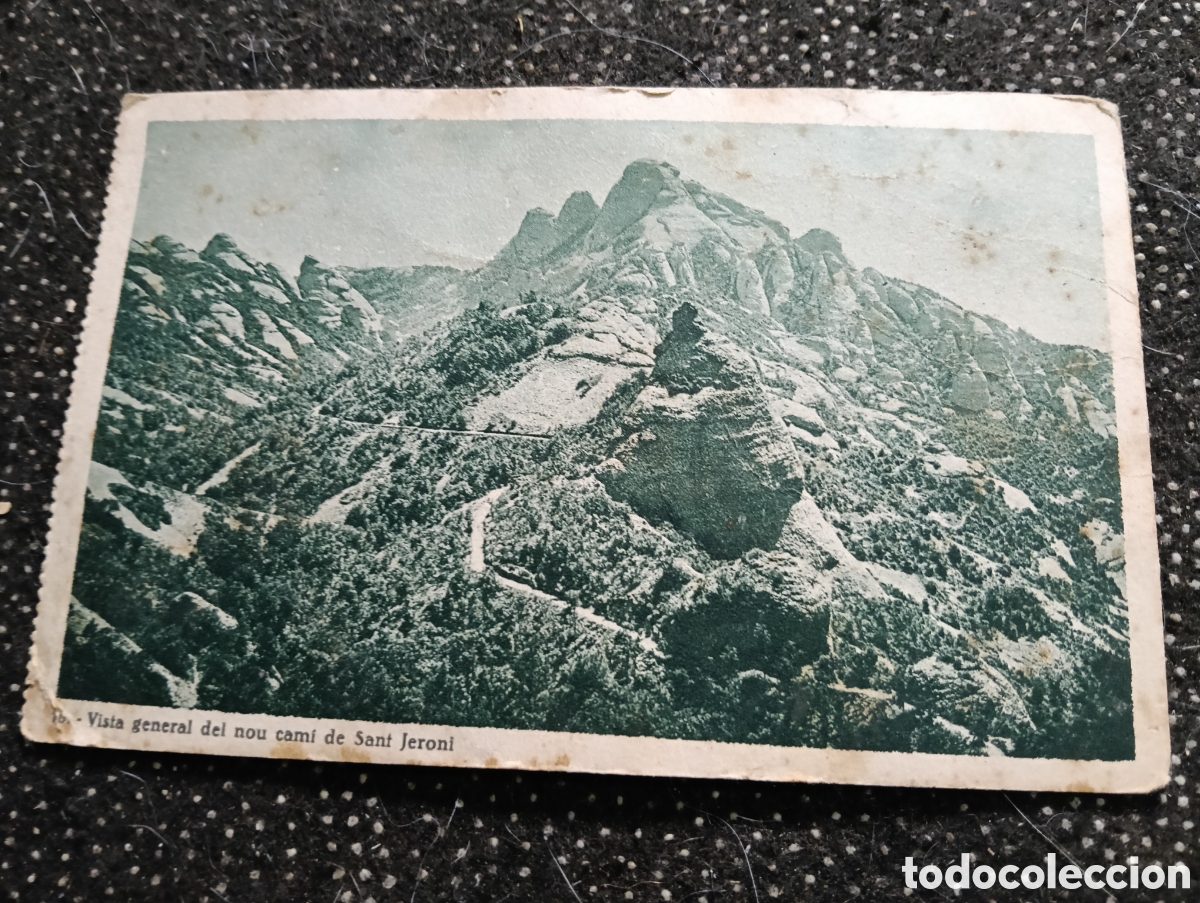 Postales: 1937 postal escrita del nuevo camino a San Jer&oacute;nimo en Montserrat, muy usada