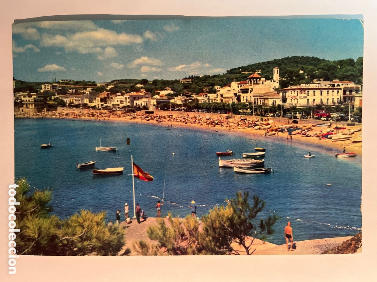 Postales: POSTAL. Palafrugell, Platja de Llafranc. Costa Brava.