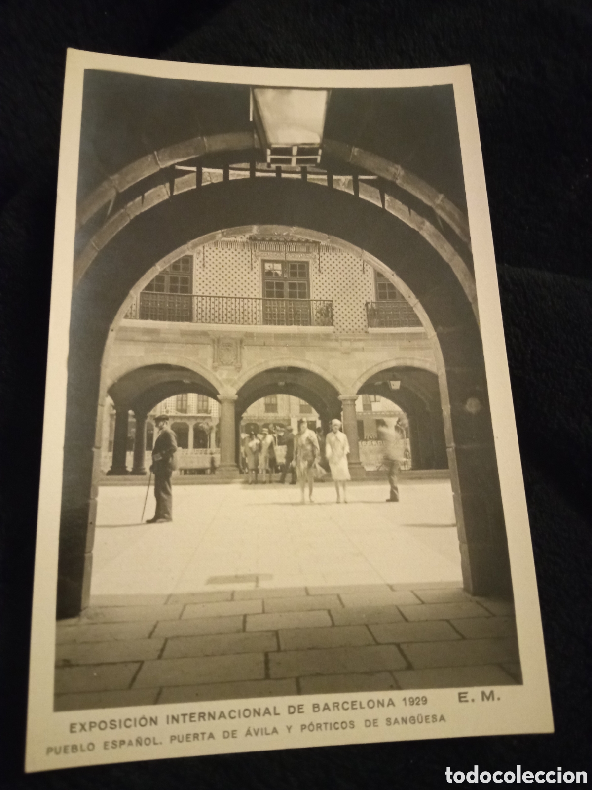 Postales: Antigua postal fotogr&aacute;fica, Barcelona, Pueblo Espa&ntilde;ol, Puerta de &Aacute;vila