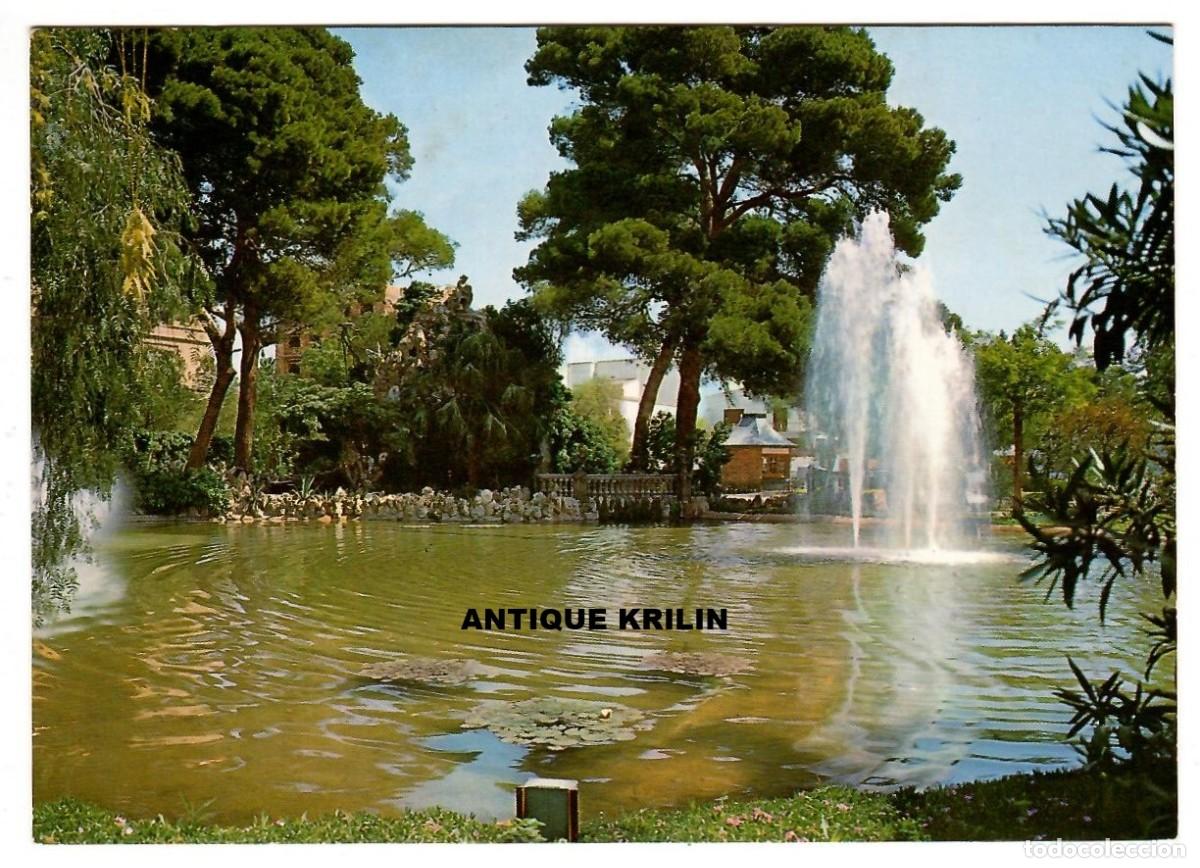 Postales: VILLANUEVA Y GELTRU / PARQUE MUNICIPAL / EDICION CYP N&ordm; B-5407 / SIN FRANQUEAR PERO ESCRITA