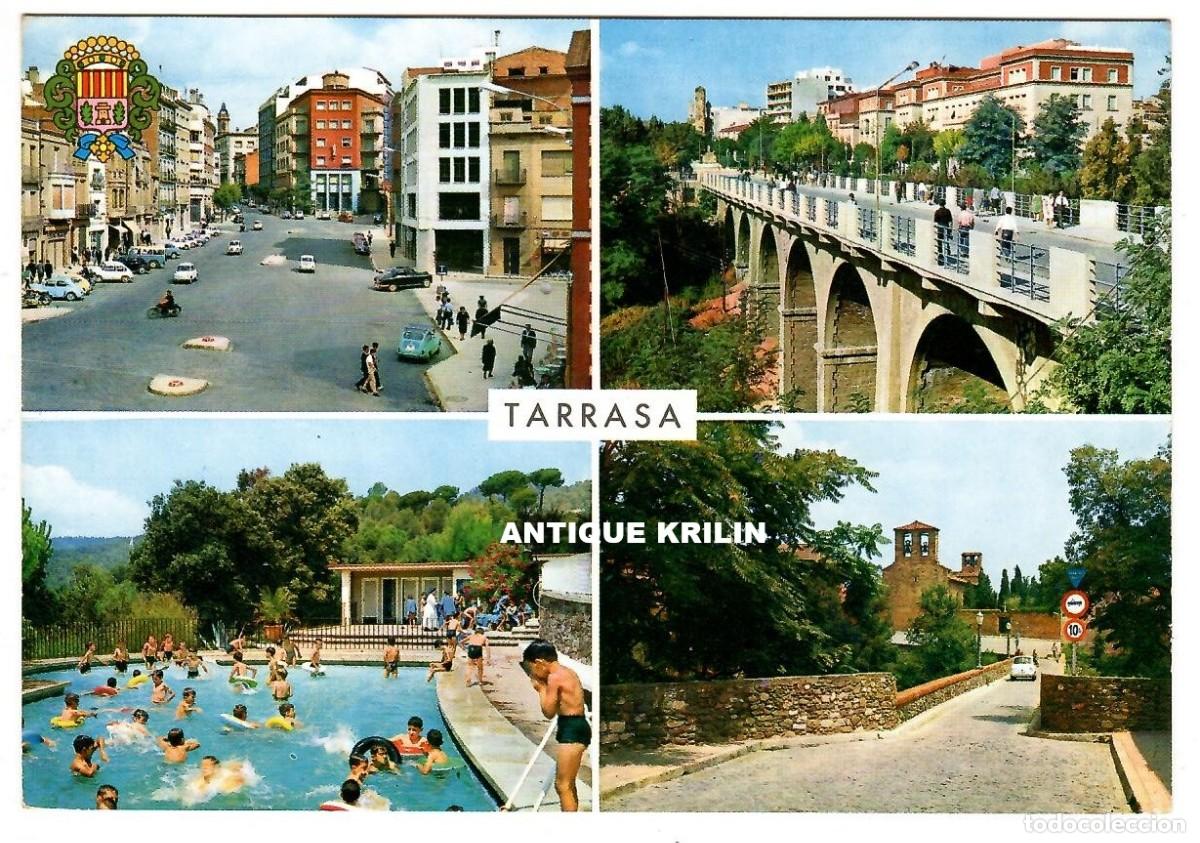 Postales: TARRASAN&ordm; 129 VARIAS VISTAS / EDICION G. GARRABELLA / SIN FRANQUEAR PERO ESCRITA AL DORSO