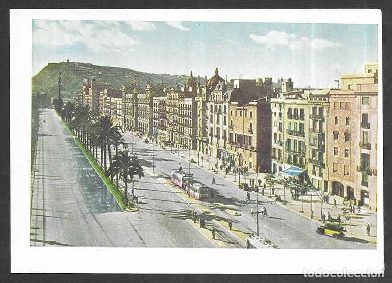Postales: Postal. Barcelona.serie 7 n&ordm; 15 Paseo de Col&oacute;n Lorjusa 1950?