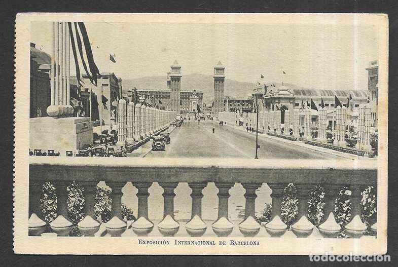 Postales: Postal. Exposici&oacute;n Internacional de Barcelona . Avenida Reina Mar&iacute;a Cristina