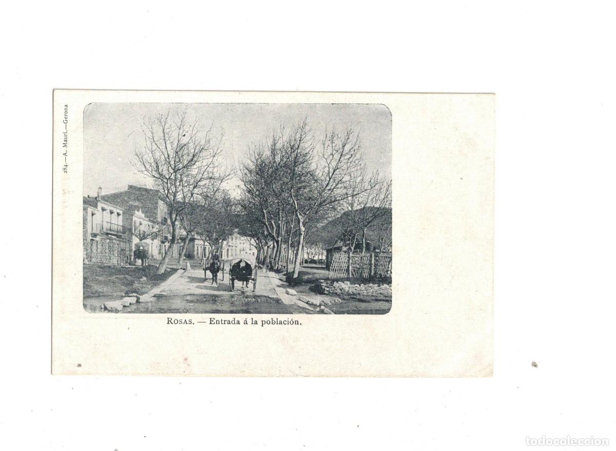 Postales: ROSAS. A. MAURI 284. ESNTRADA A LA POBLACI&Oacute;N