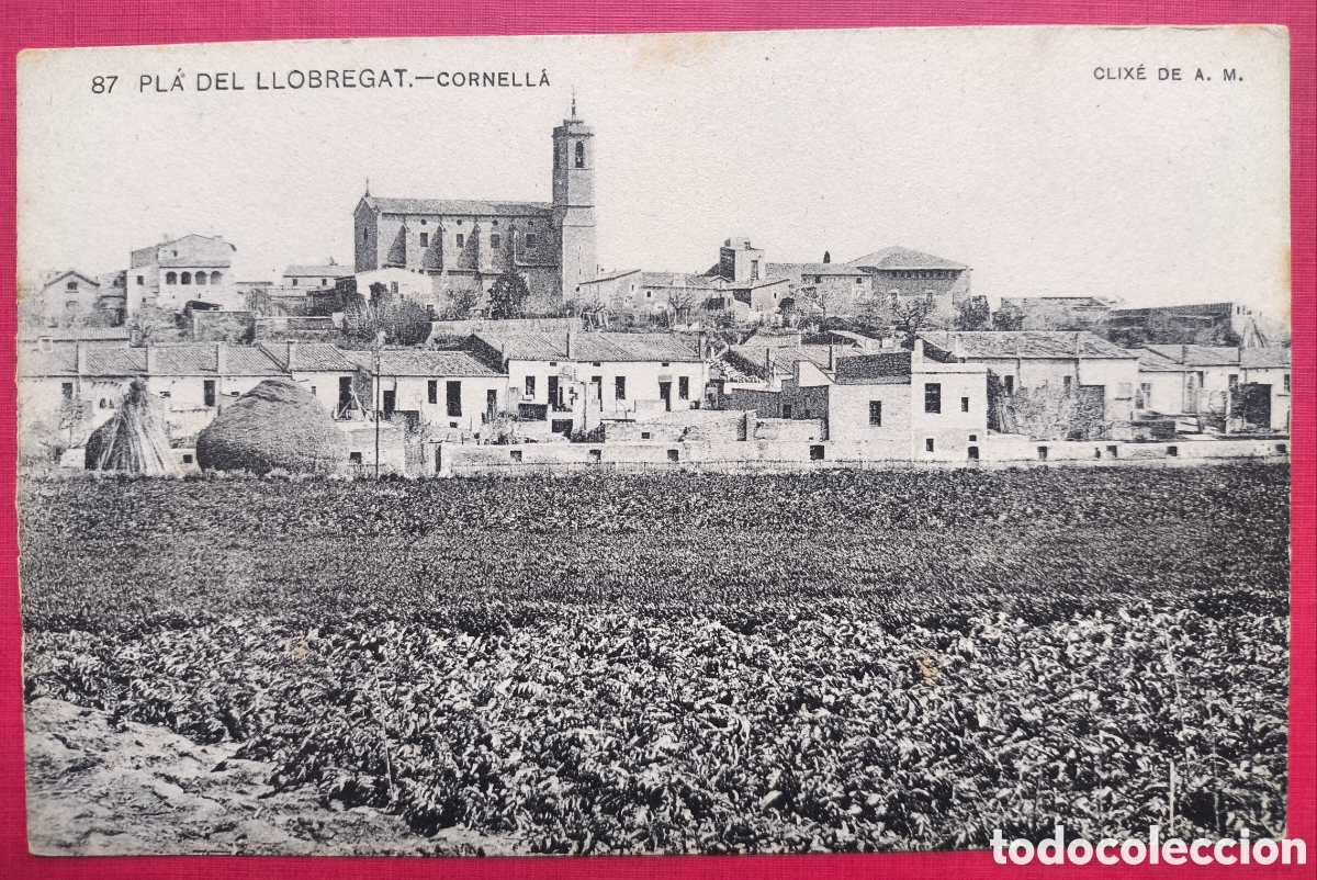 Postales: CORNELL&Agrave; VISTA PANOR&Aacute;MICA POSTAL FOTOTIPIA BAIX LLOBREGAT BARCELONA C. 1910