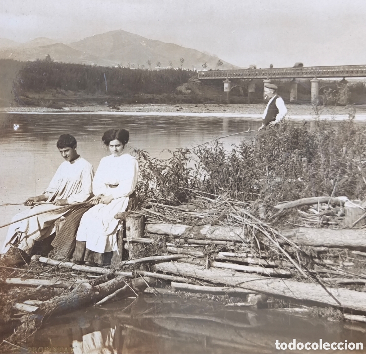 Postales: SANT BOI PONT POSTAL FOTOGR&Aacute;FICA ANIMADA ED. R. BALLETB&Oacute; BAIX LLOBREGAT BARCELONA C. 1900