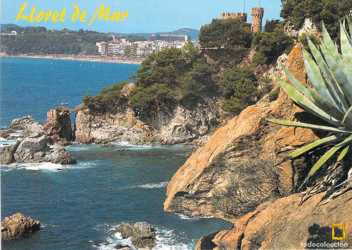 Postales: Postal de Lloret de Mar, Costa Brava - Castillo y Acantilado