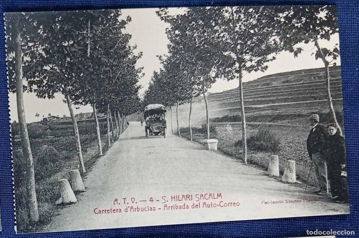 Postales: A.T.V. - 4 - S. HILARI SACALM. CARRETERA DE ARBUCIES ARRIBADA DEL AUTO... COL&middot;LECCI&Oacute; XIMENO PLANAS.