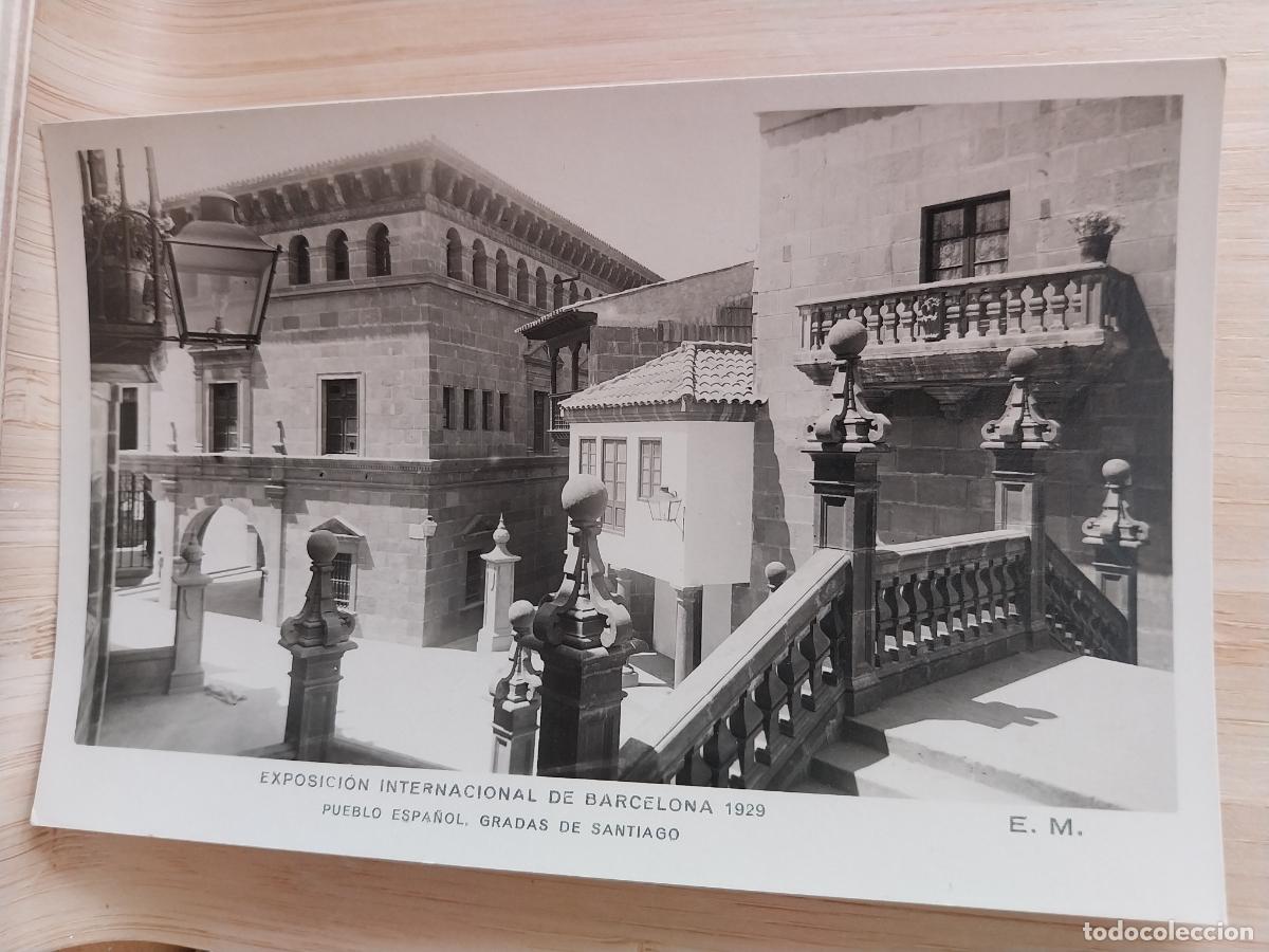 Postales: EXPO BARCELONA 1929 PUEBLO ESPA&Ntilde;OL GRADAS DE SANTIAGO SC ORIGINAL